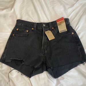 LEVI'S NWT Women's 27 High Waisted Button Fly Front Cut Off Distressed Shorts